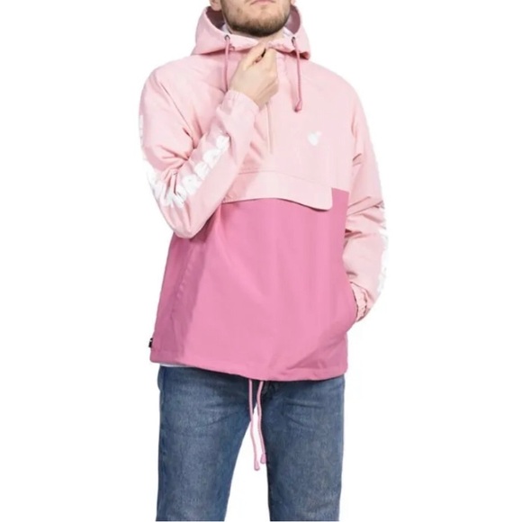The Hundreds Dell 2 Anorak Jacket Windbreaker Nylon Pink Streetwear Size Medium - Picture 15 of 15